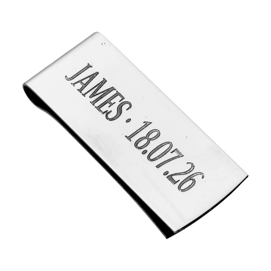 Personalised sterling silver gift by Cators with elegant engraved initials.