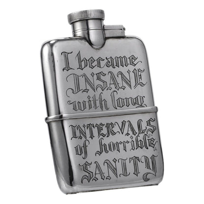 Skulls and Roses Hip Flask