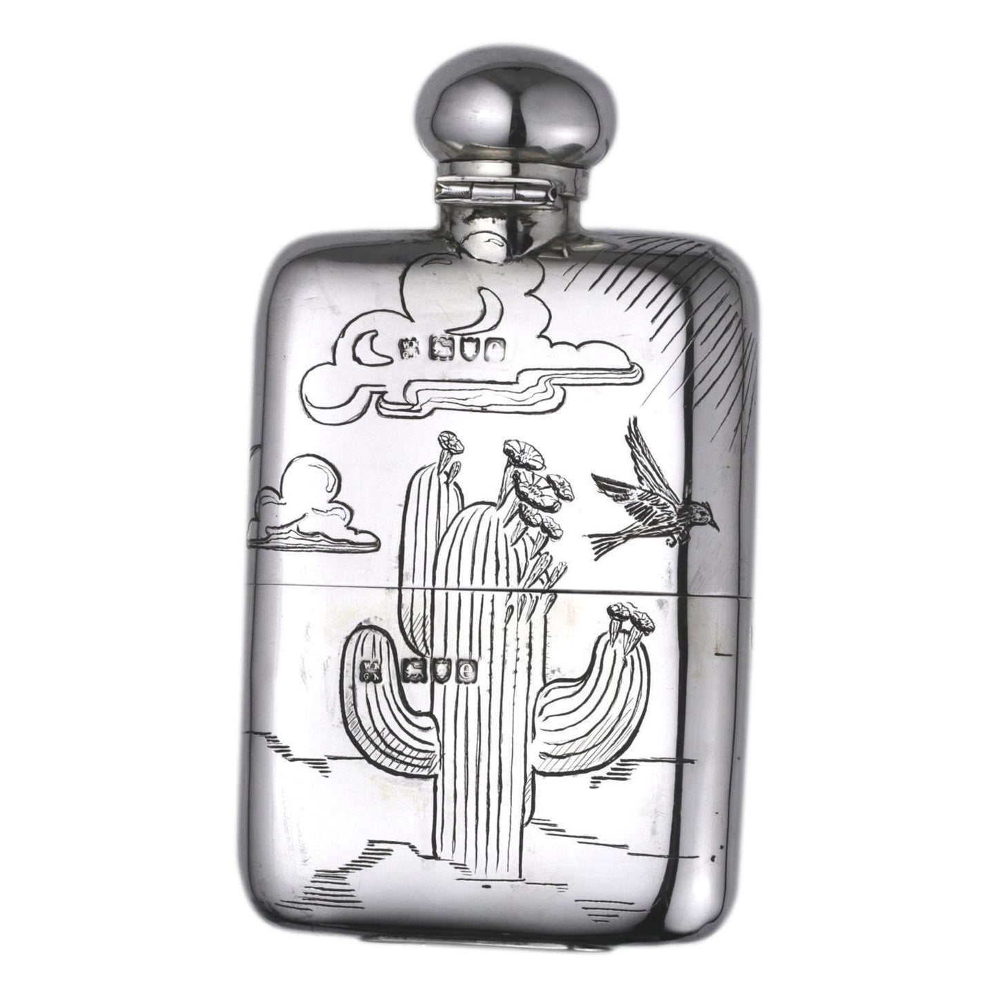 Silver Sonoran Hip Flask