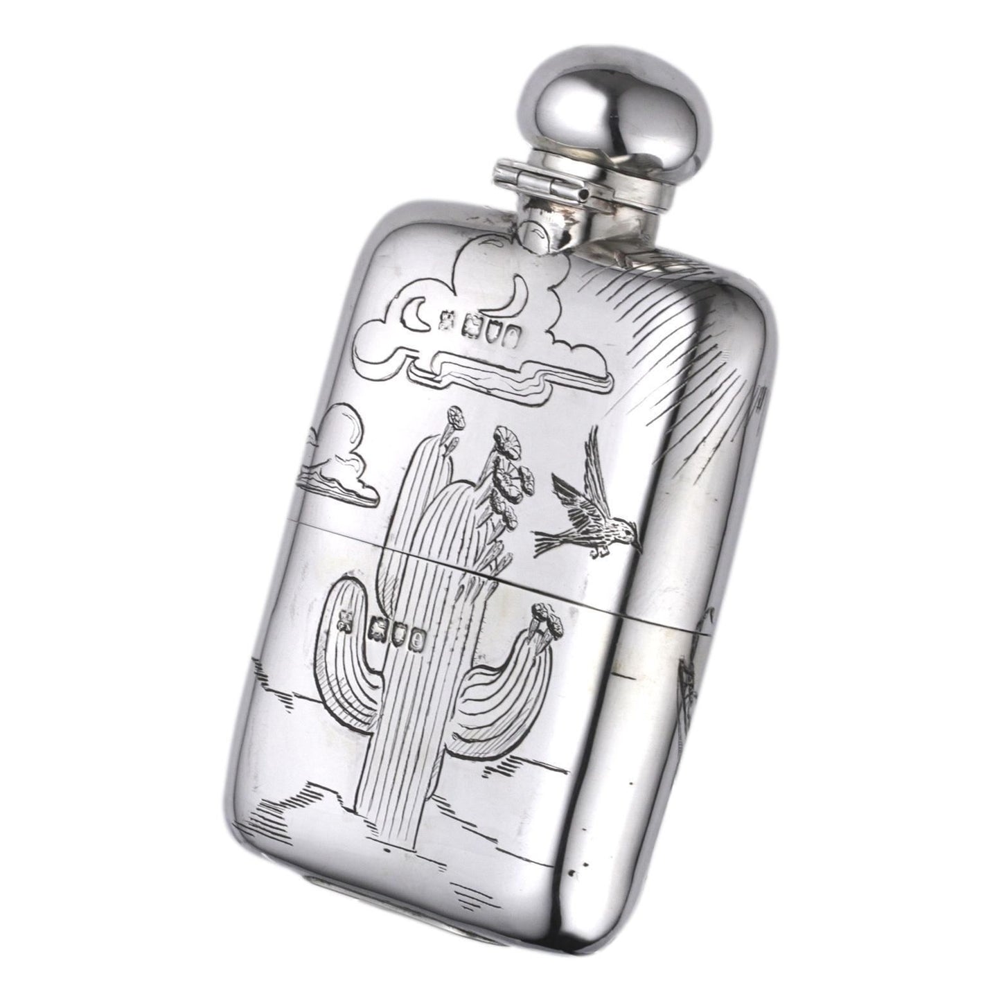 Silver Sonoran Hip Flask