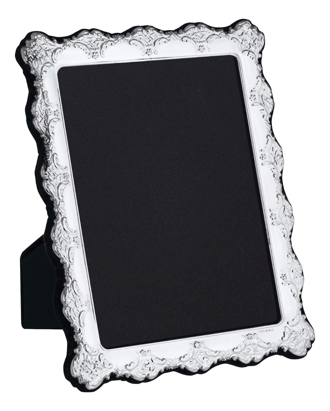 Traditional Sterling Silver Photo Frame with Velvet Back 8" x 6"