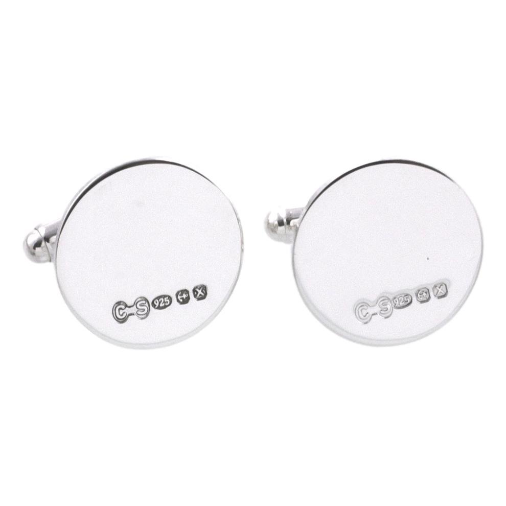 Silver Hallmarked Round Cufflinks