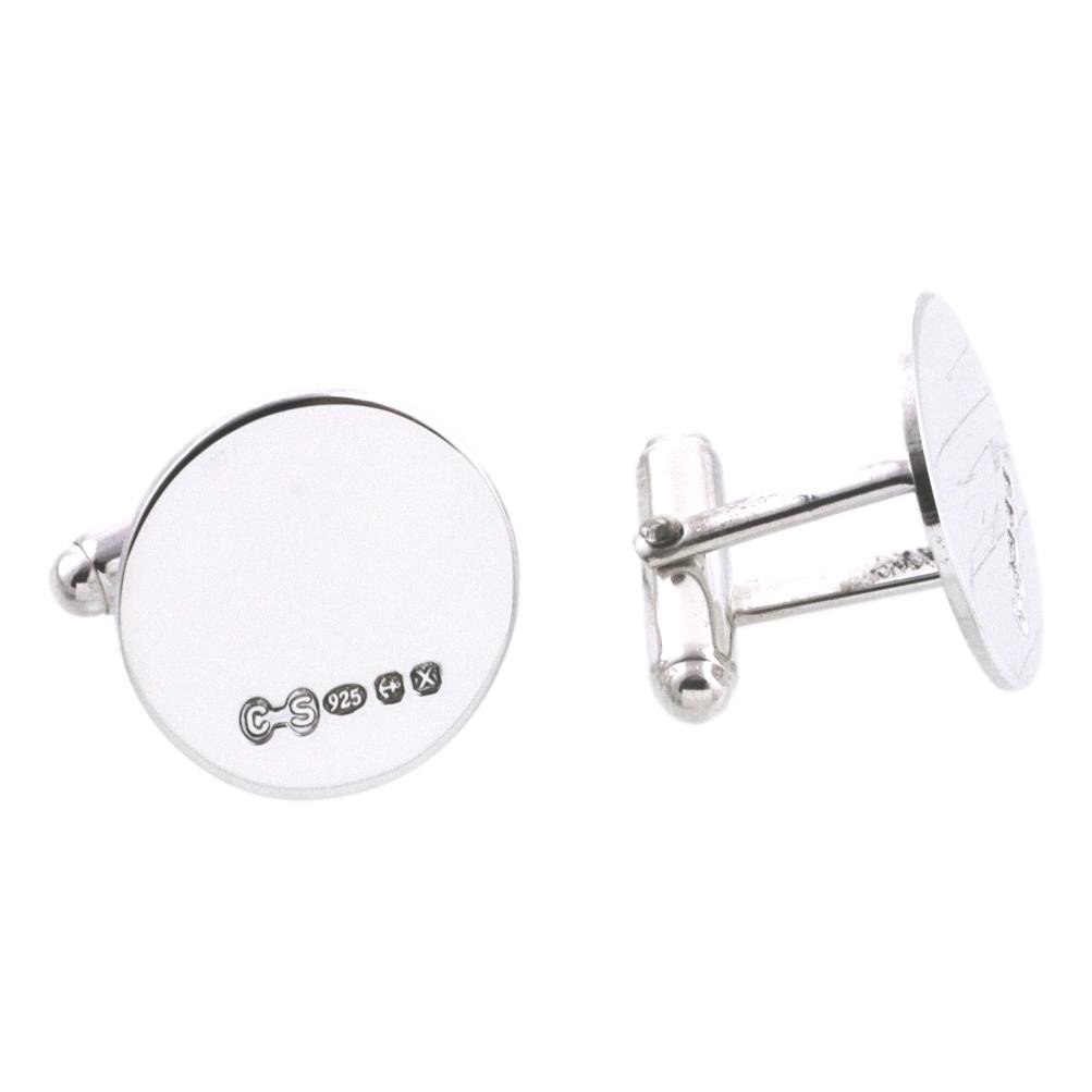 Silver Hallmarked Round Cufflinks