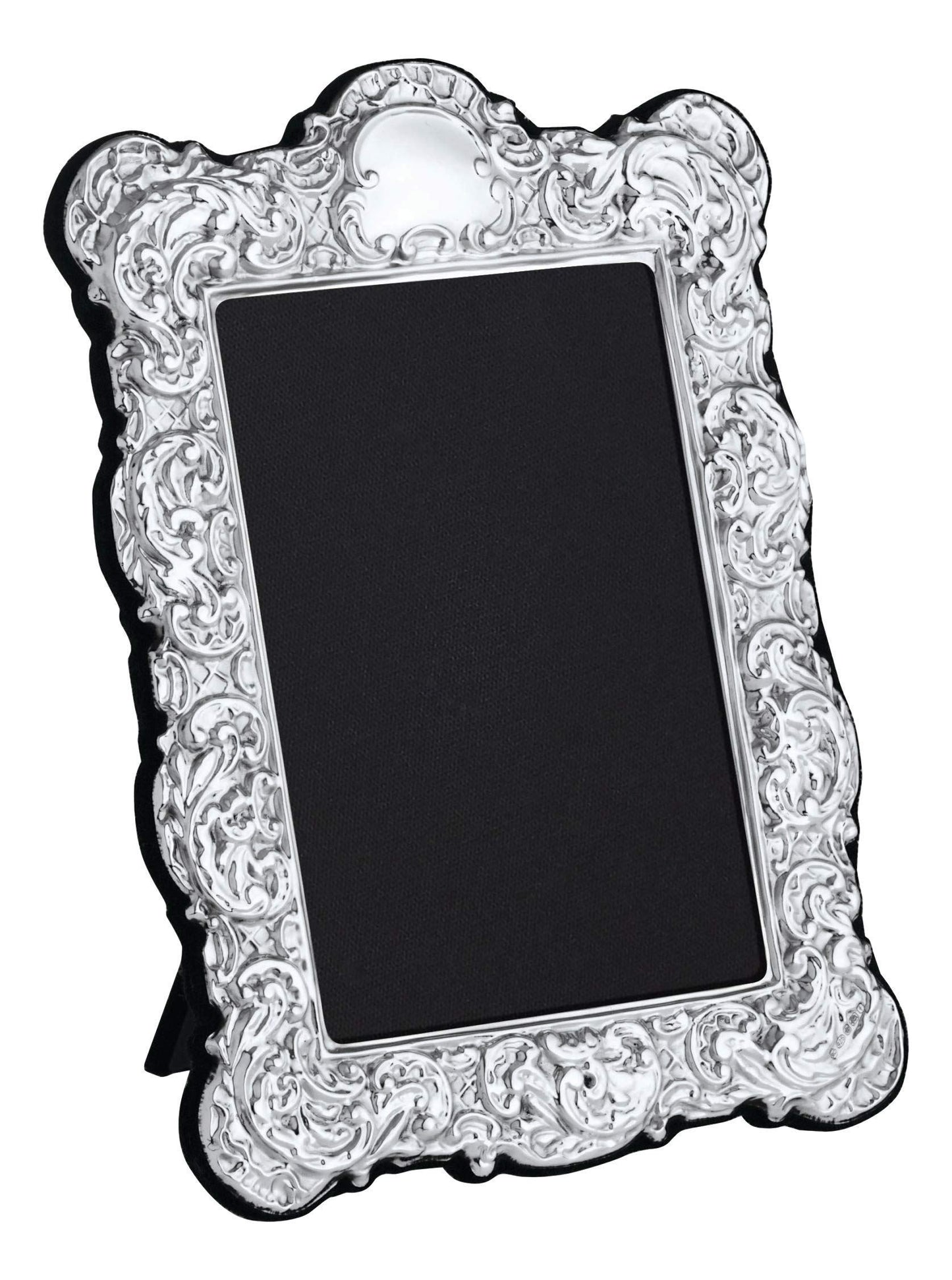 Antique Reproduction Sterling Silver Photo Frame with Velvet Back 6" x 4"