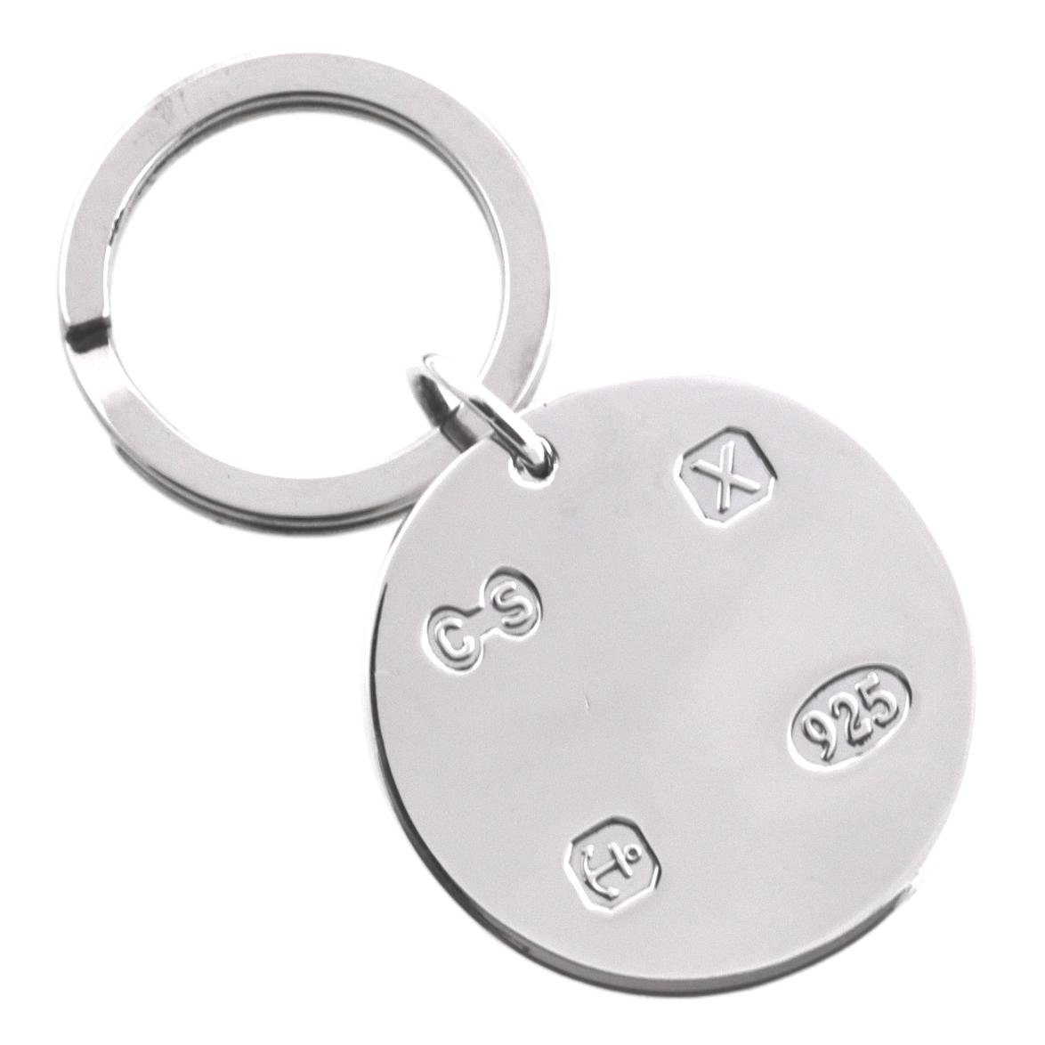 Silver Hallmarked Round Heavyweight Key Ring