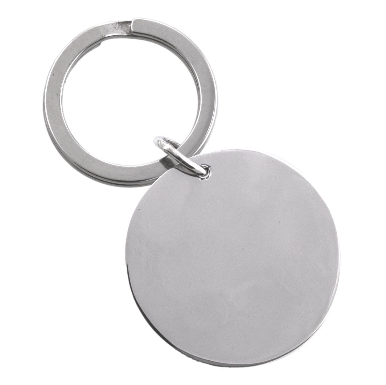 Silver Hallmarked Round Heavyweight Key Ring