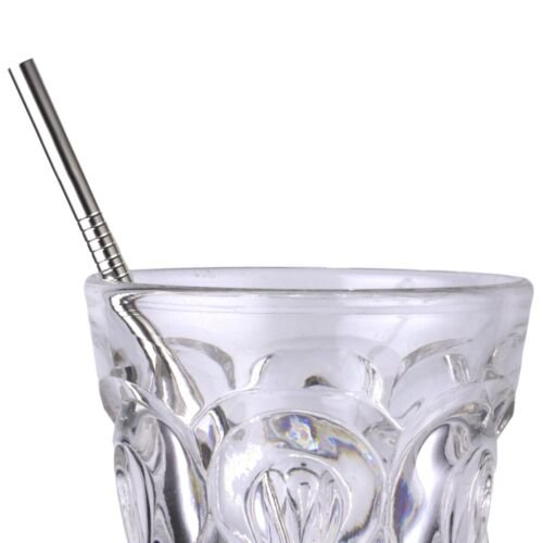 Silver Long Drinks Straw