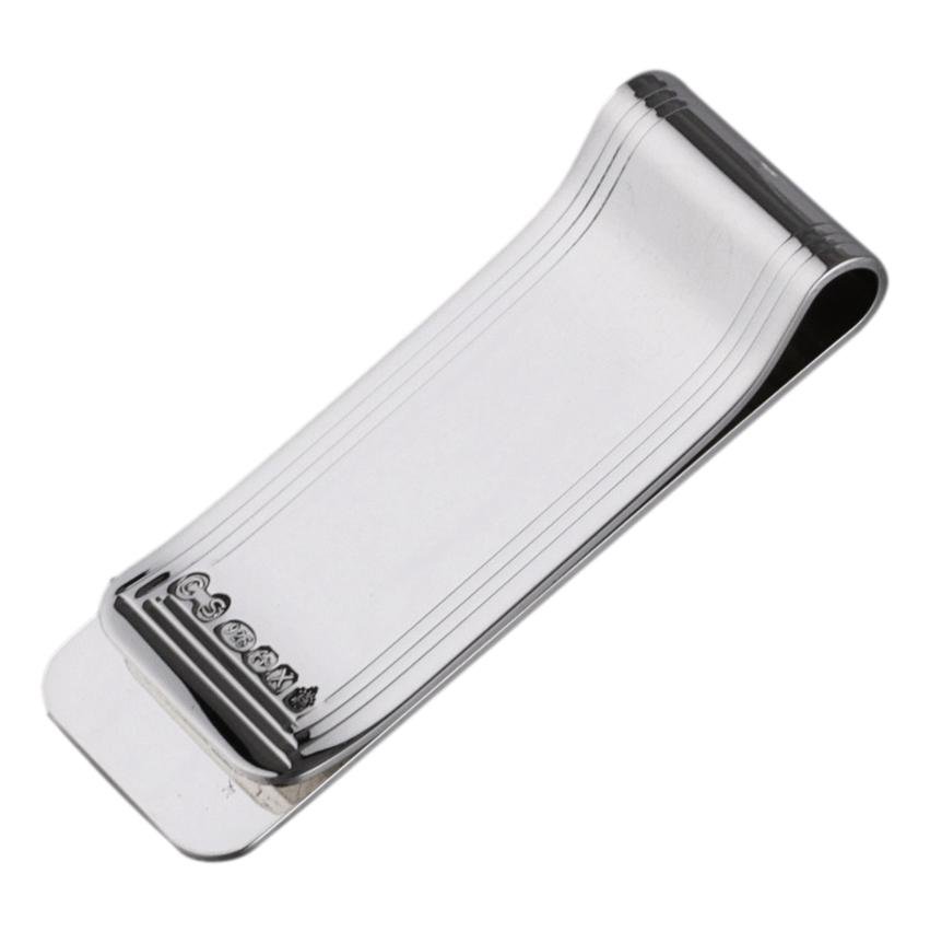 Silver Hallmarked Deco Money Clip